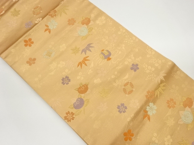 JAPANESE NAGOYA OBI / WOVEN FLORAL PLANTS